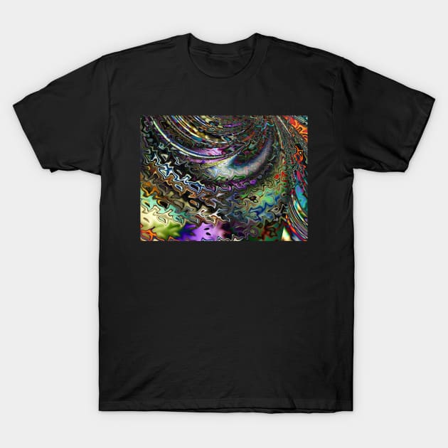 Colorful Silks for Fractal Kimonos T-Shirt by barrowda